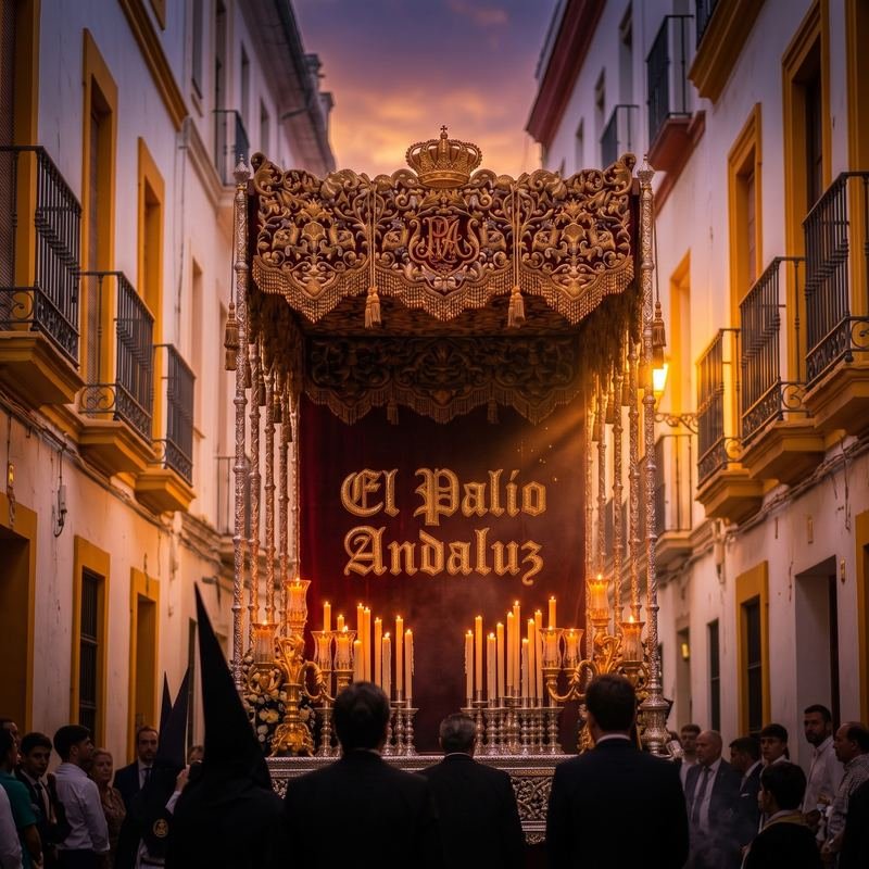 Palio de El Palio Andaluz por una calle de Sevilla